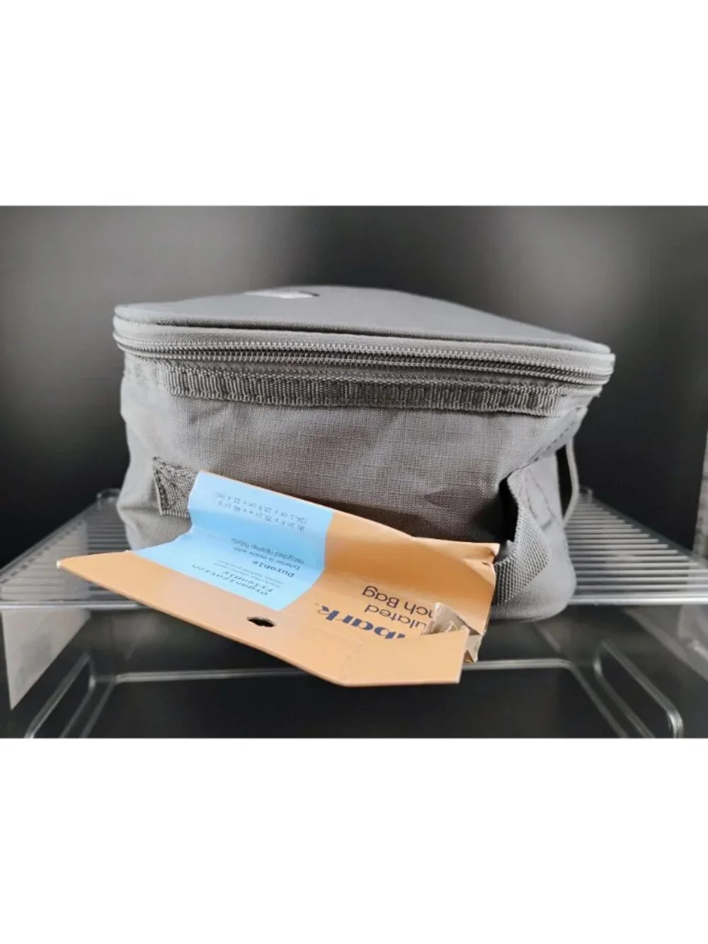 Embark Gray Insulated Lunch Bag With Side Pocket & Durable Exterior